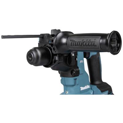 Akkubohrhammer von Makita mit seitlichem Zusatzgriff für stabilen Halt. Geeignet für Bohrarbeiten in Beton und andere harte Materialien.