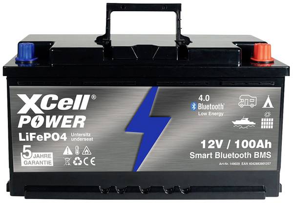 XCell LiFePO4 12V / 100Ah Untersitz