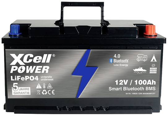 XCell LiFePO4 12V / 100Ah Untersitz