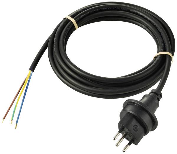 Sygonix SY-5768436 Strom Anschlusskabel  Schwarz 5 m