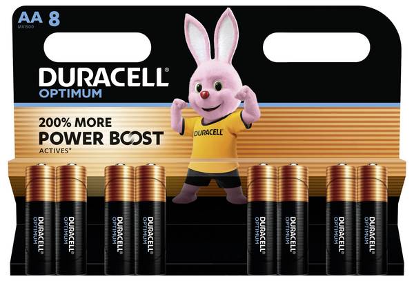 Duracell Optimum Mignon (AA)-Batterie Alkali-Mangan 1.5 V 8 St.