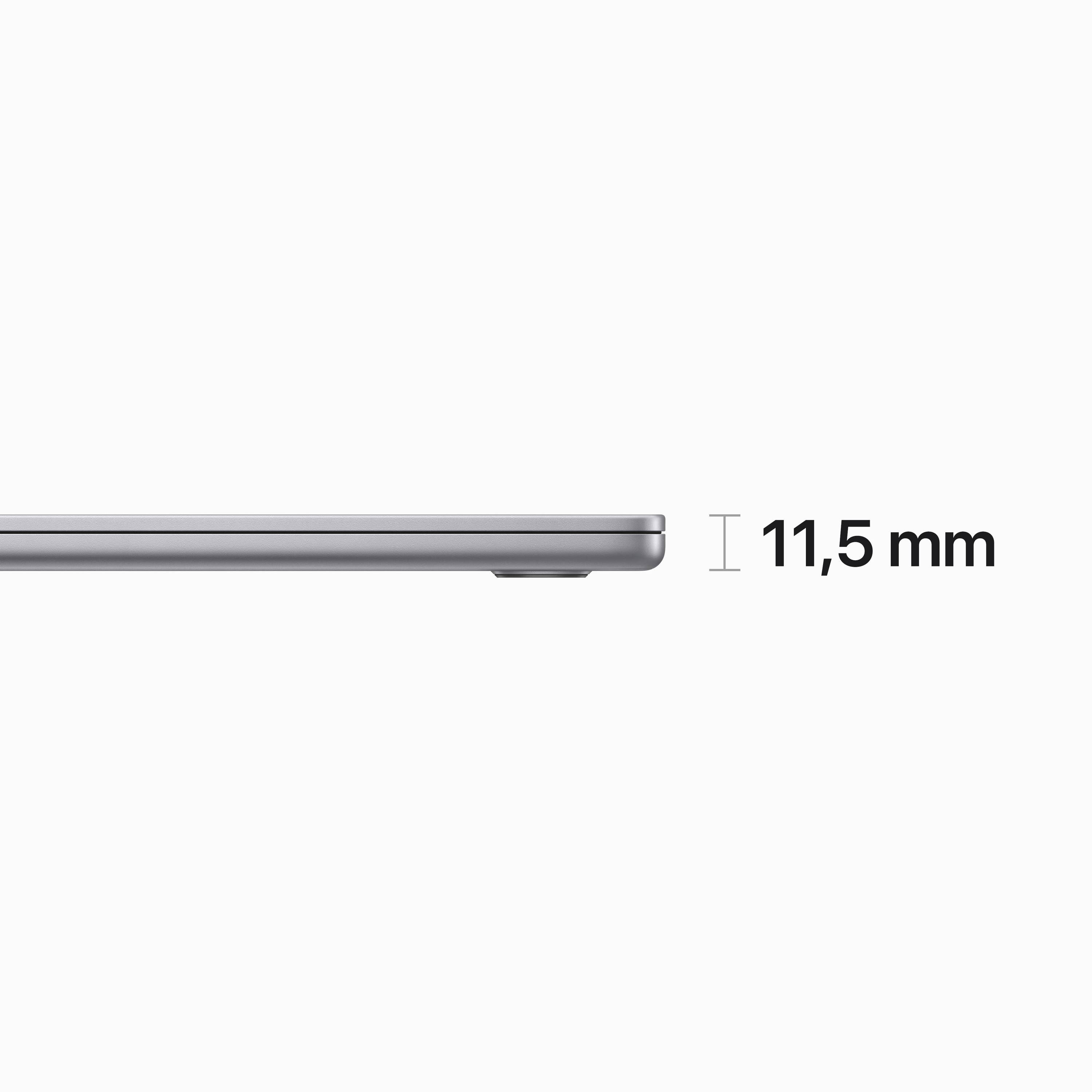 Apple MacBook Air 15 (M2, 2023) 38.9 cm (15.3 Zoll) 8 GB RAM 512 GB SSD 8‑Core CPU 10-Core GPU Spacegrau MQKQ3D/A-3