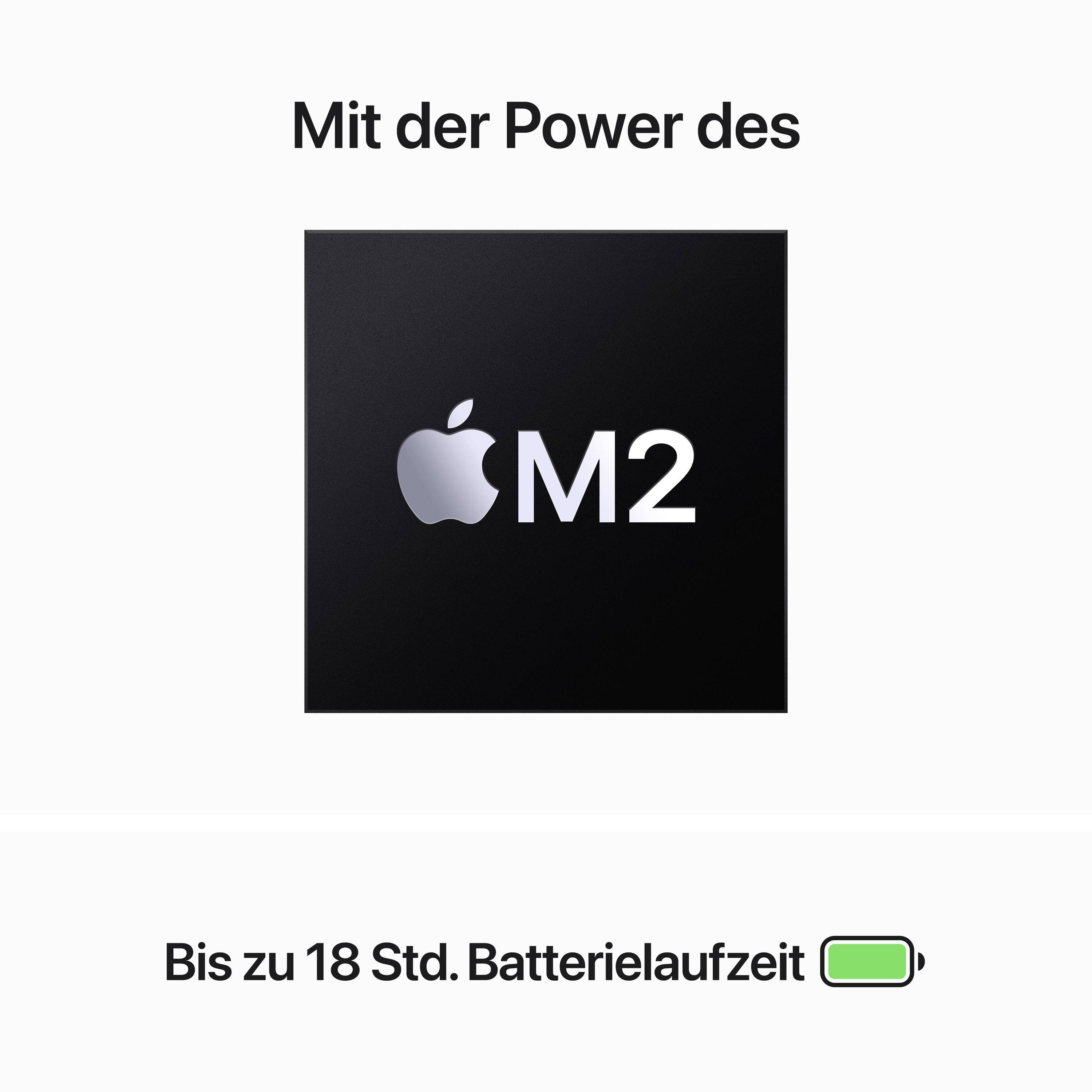 Apple MacBook Air 15 (M2, 2023) 38.9 cm (15.3 Zoll) 8 GB RAM 512 GB SSD 8‑Core CPU 10-Core GPU Spacegrau MQKQ3D/A-6