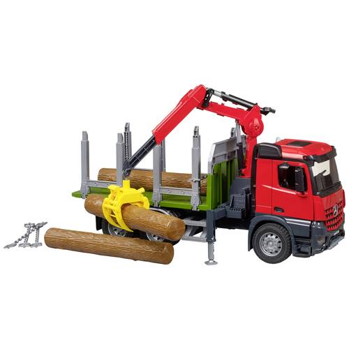bruder LKW Modell Mercedes Benz Arocs Holztransporter mit Greifarm Fertigmodell LKW Modell