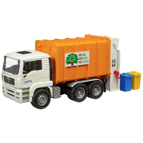 bruder MAN TGA Hecklader Müll-LKW Fertigmodell Baufahrzeug Modell