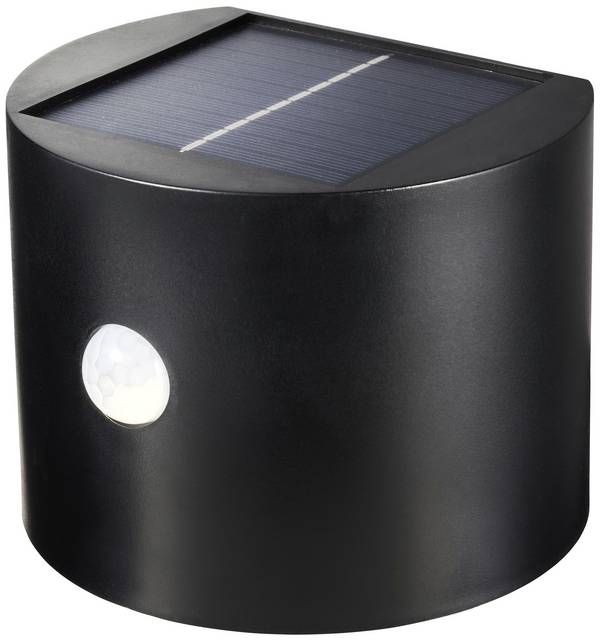 Sygonix SY-5770788 Solar-Außenwandleuchte mit Bewegungsmelder LED Schwarz