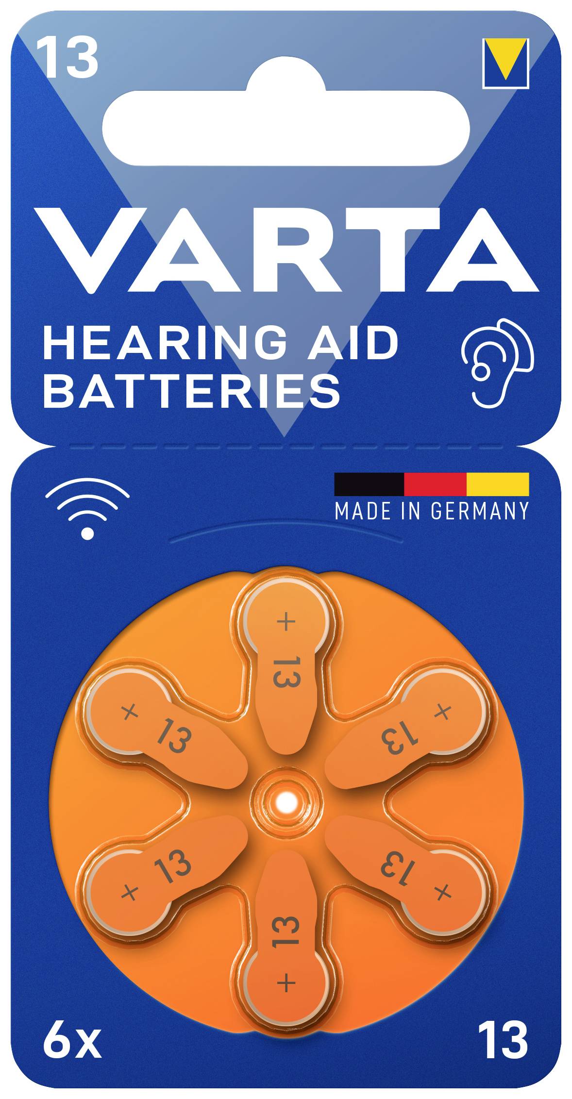 VARTA 1x6 Varta Hearing Aid Batter. 13 Hörgeräte Batterien  24606101416