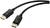 Zwei schwarze DisplayPort-Kabel mit Steckern an beiden Enden, für die Übertragung von Video- und Audiosignalen zwischen Geräten.