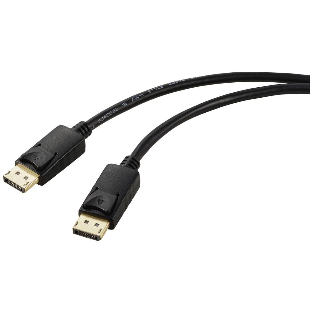 Renkforce RF-5771514 DisplayPort-kabel DisplayPort Aansluitkabel DisplayPort-stekker, DisplayPort-stekker 2.00 m Zwart Rond