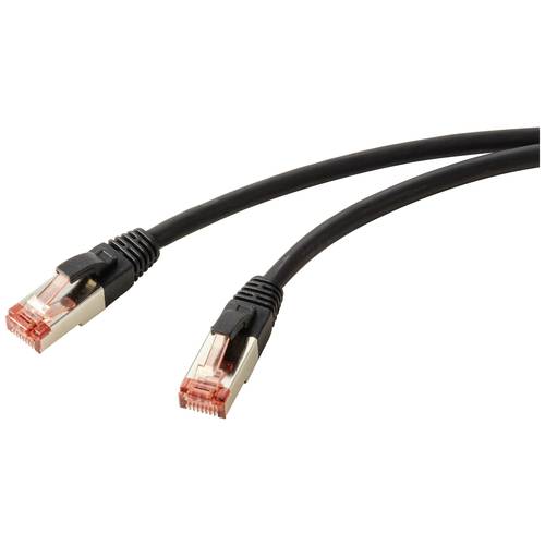 Renkforce RF-5771528 RJ45 Netzwerkkabel, Patchkabel CAT 6 S/FTP 2.00 m Schwarz Halogenfrei 1 St.