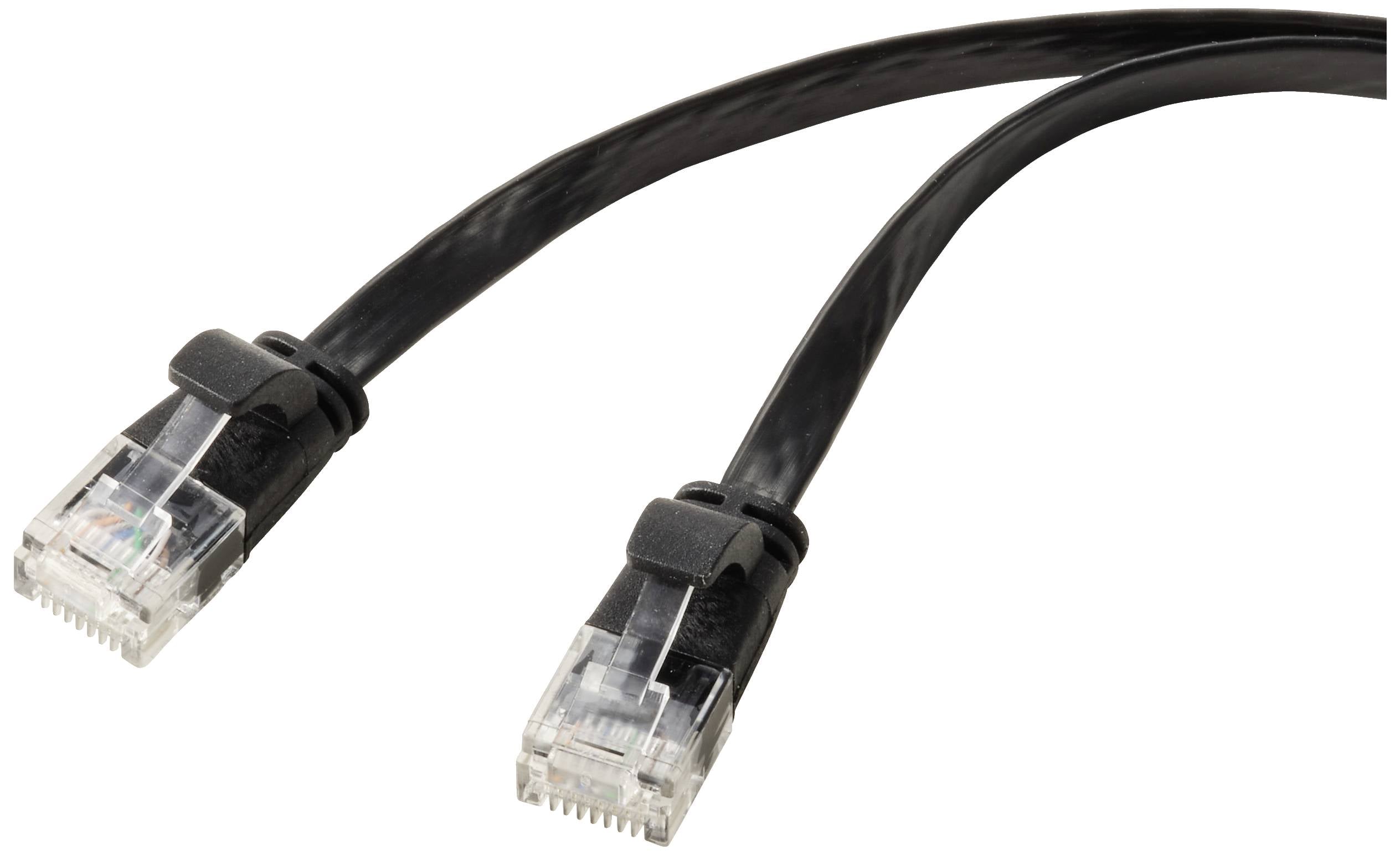 Renkforce RF-5771530 RJ45 Patchkabel CAT 6 U/UTP 0.50 m Schwarz PVC-Mantel 1 St.