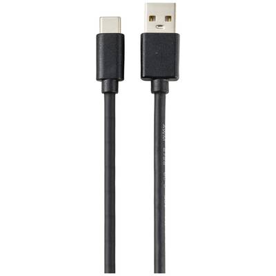 Zwei Kabel mit USB-C und USB-A Anschlüssen in schwarz.