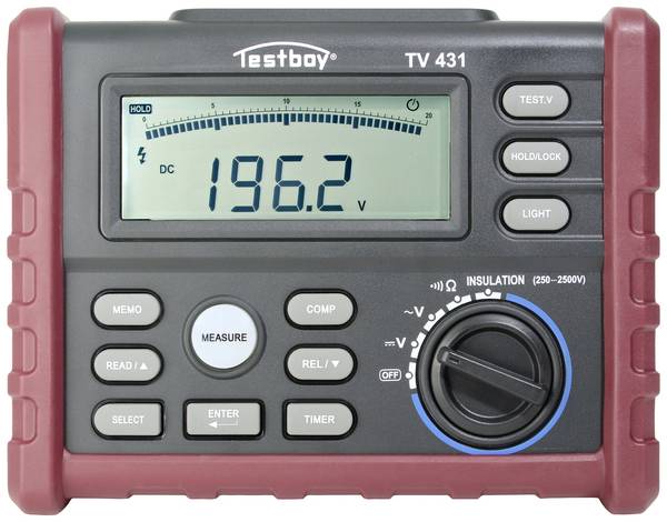 Testboy TV 431 Isolationsmessgerät 250 V, 500 V, 1000 V, 2500 V 100 GΩ
