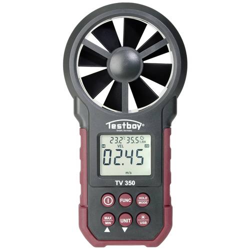 Testboy Anemometer kalibriert (DAkkS-akkreditiertes Labor) 0.8 bis 30 m/s