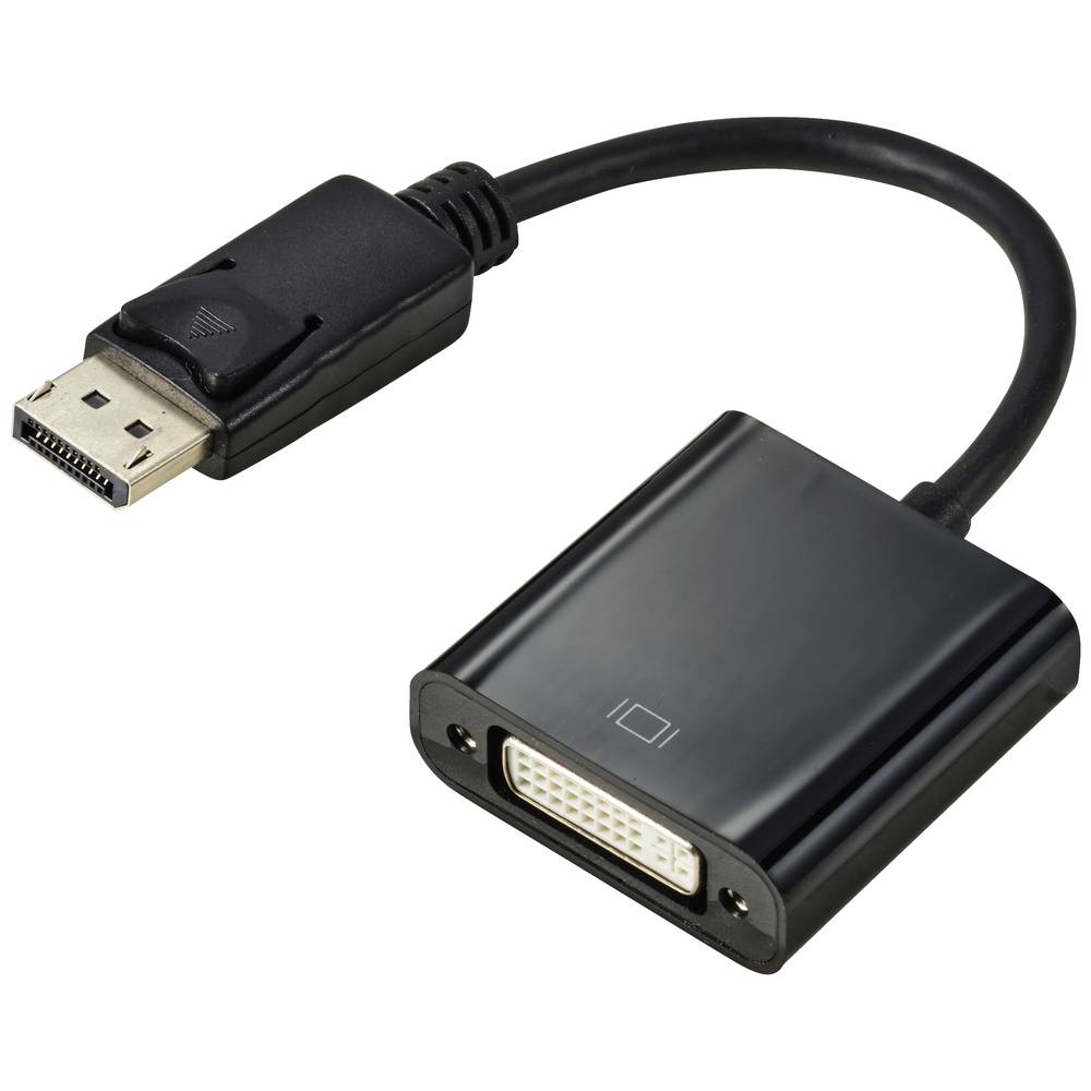 Renkforce RF-5771774 DisplayPort-DVI Adapter [1x DisplayPort stekker 1x DVI-bus 24+5-polig] Zwart PV