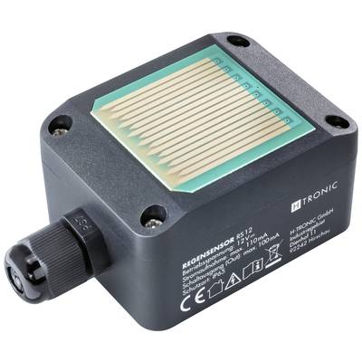 Ein rechteckiger Regensensor der Marke HT-Ronic mit Metallkontakten oben, geeignet zur Messung von Niederschlag im Außenbereich.