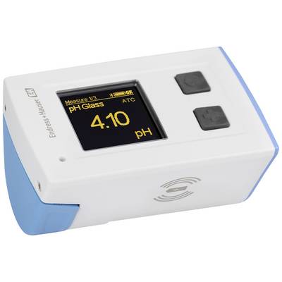 Ein digitales pH-Messgerät zeigt 'pH Glass 4.10 pH' auf dem Display an, geeignet zur genauen Überwachung von pH-Werten in Flüssigkeiten.
