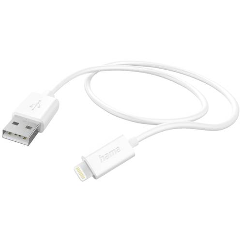 hama 00201579 Ladekabel, USB-A - Lightning, 1 m, Weiß