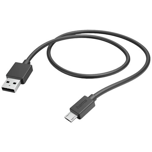 Hama USB-Ladekabel USB 2.0 USB-A Stecker, USB-Micro-B Stecker 1.00 m Schwarz 00201584