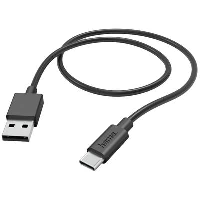 Ein USB-Kabel mit einem USB-A-Stecker auf der einen Seite und einem USB-C-Stecker auf der anderen. Es dient zum Laden oder Datentransfer.