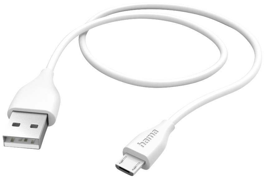 HAMA Ladekabel, USB-A - Micro-USB, 1,5 m, Weiß (00201587)