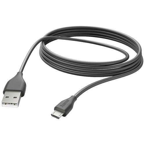 hama 00201588 Ladekabel, USB-A - Micro-USB, 3 m, Schwarz