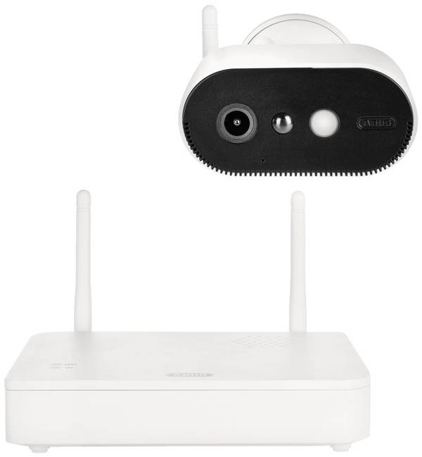 ABUS ABUS PPIC91000 W Pro Akku IP-Kamera m Basisstation PPIC91000 LAN, WLAN IP-Überwachungskamera-Set 4-Kanal 1920 x 1080 Pixel