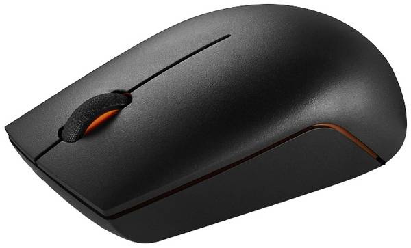 Lenovo 300 Wireless Compact Maus Kabellos Laser Schwarz 3 Tasten 1000 dpi Integriertes Scrollrad, Ergonomisch, Maustasten