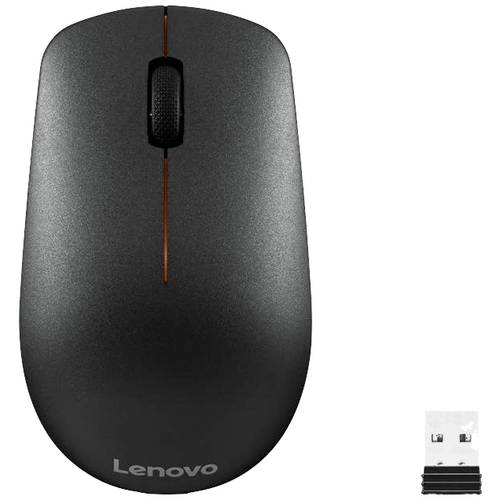 Lenovo 400 Maus Kabellos, Funk Optisch Schwarz 3 Tasten 1200 dpi