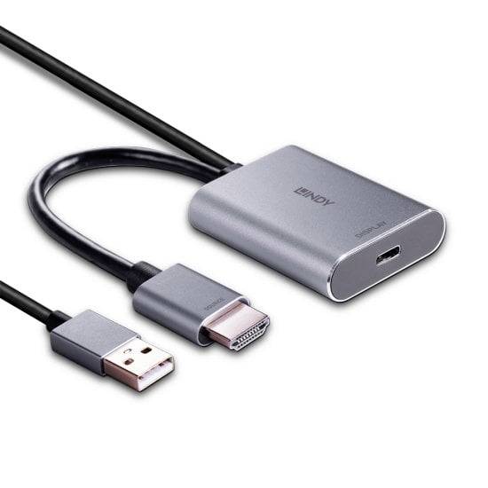 USB-zu-HDMI-Adapter mit USB-Kabel und HDMI-Anschluss, unterstützt den Anschluss von USB-Geräten an HDMI-kompatible Displays.