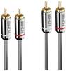 LINDY 35346 RCA Audio Anschlusskabel [2x Cinch-Stecker - 2x Cinch-Stecker] 2 m Anthrazit