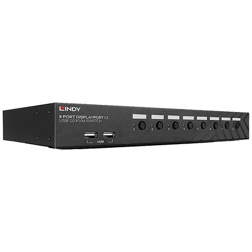 LINDY 8 Port DisplayPort 1.2 USB 2.0 KVM Switch 8 Port KVM-Umschalter DisplayPort® 3840 x 2160 Pixel