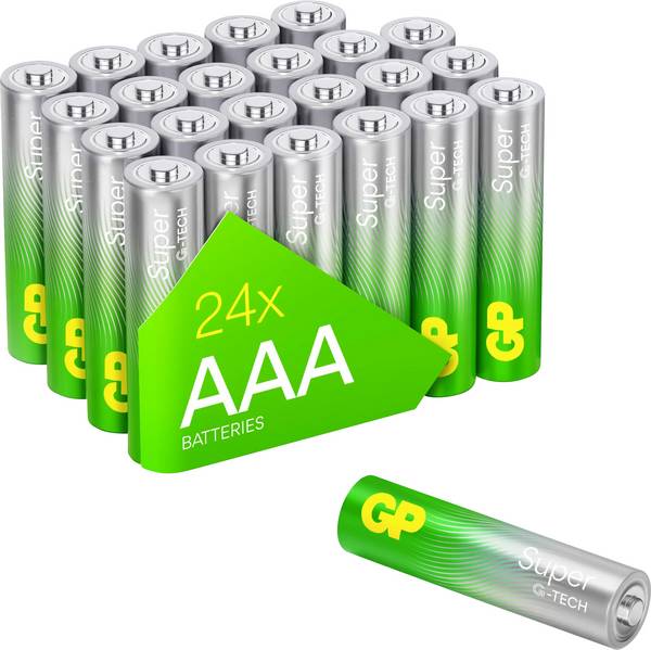 GP Super Micro (AAA)-Batterie Alkali-Mangan 1.5 V 24 St.
