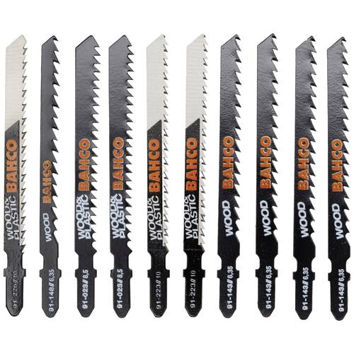 Bahco 91-WOOD-10P Stichsägeblätter-Satz für Holz und Kunststoff, 10-tlg 1 Set