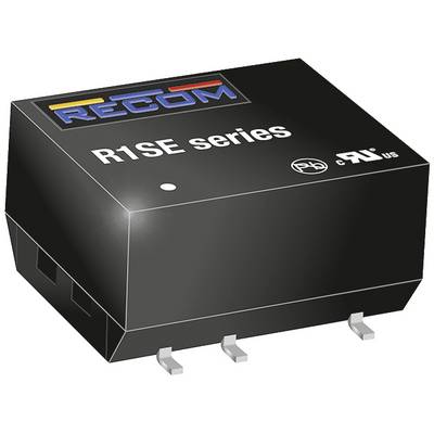 'R1SE series' Stromwandler von RECOM, schwarz, rechteckig, mit drei Anschlüssen.
