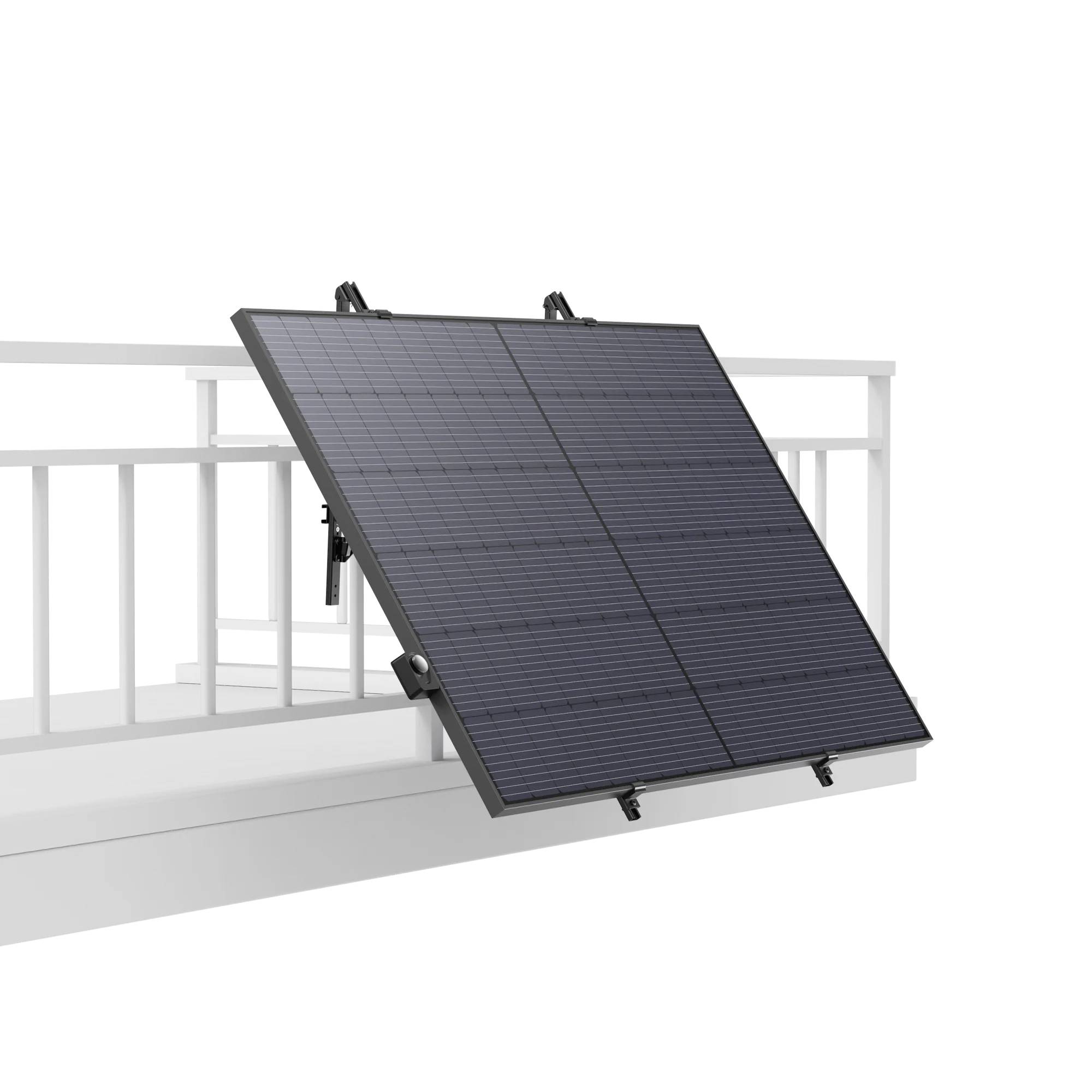Ecoflow 1-Axis Solar Tracker, Solar-Tracker, Galvanisiertes Stahl, Freistehend, Schwarz, IP68, Akku-4