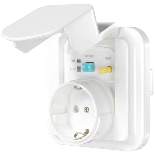 Thumbnail - Sygonix SY-5775152 1fach Unterputz-Fehlerstrom-Sicherheitssteckdose erhöhter Berührungsschutz IP44 Weiß