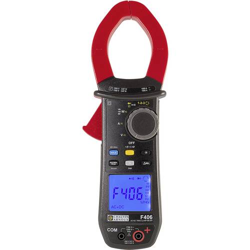 Thumbnail - Chauvin Arnoux Stromzange kalibriert (DAkkS-akkreditiertes Labor) digital Spritzwassergeschützt (IP54) CAT III 1500 V, C...