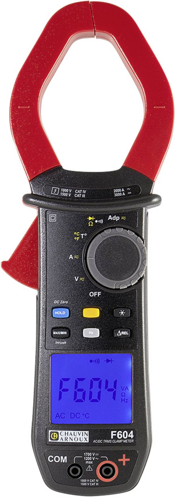 Chauvin Arnoux Stromzange kalibriert (DAkkS-akkreditiertes Labor) digital Spritzwassergeschützt (IP54) CAT III 1500 V, CAT IV 1000 V Anzeige (Counts): 10000