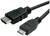 'Ein HDMI-zu-Micro-HDMI-Kabel, das für digitale Video- und Audioübertragung verwendet wird.'