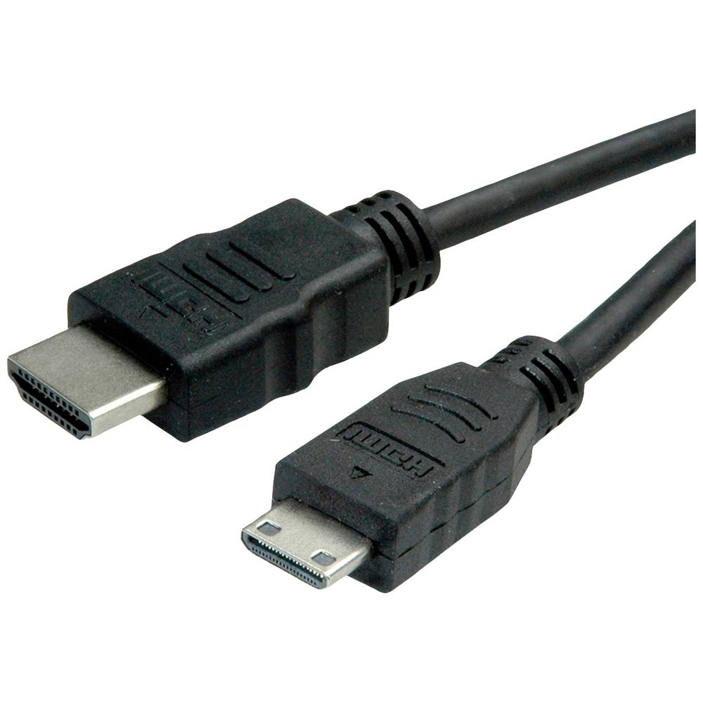 Roline green HDMI Aansluitkabel HDMI-A stekker, HDMI-mini-C stekker 2 m Zwart 11445580 Halogeenvrij 
