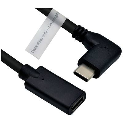 Roline USB-C Kabel USB 3.2 Gen1 (USB 3.0 / USB 3.1 Gen1) USB-C® Stecker, USB-C® Buchse 2.00 m Schwarz  11045496