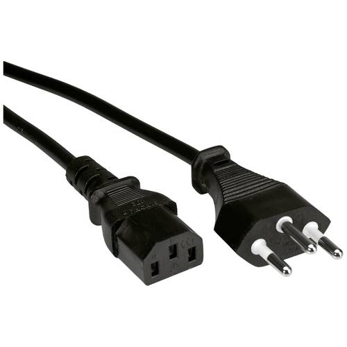 Thumbnail - VALUE Netzkabel T12 auf C13, schwarz, 0,8 m