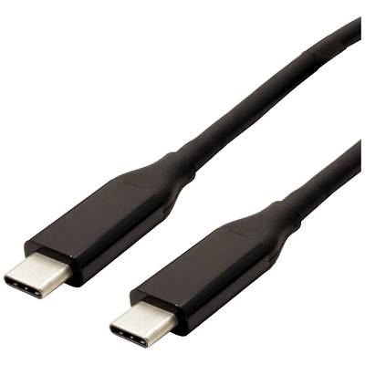 VALUE USB4 Gen 3 Kabel, Emark, C-C, ST/ST, 40Gbit/s, 100W, schwarz, 0,8 m