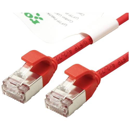 Thumbnail - ROLINE GREEN U/FTP Patchkabel Kat.6A (Class EA), LSOH, slim, rot, 0,3 m