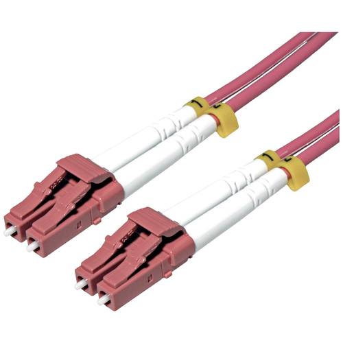 Thumbnail - ROLINE LWL-Kabel 50/125µm OM4, LC/LC, stahlarmiert, LSOH, violett, 1 m