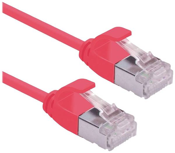 ROLINE U/FTP DataCenter Patchkabel Cat.6A (Class EA), LSOH, slim, rot, 2 m