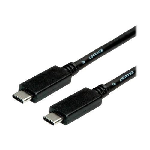 Thumbnail - ROLINE USB 3.2 Gen 2 Kabel, Emark, C-C, ST/ST, 10Gbit/s, 100W, schwarz, 2 m
