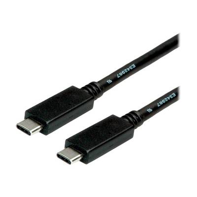 Roline USB-Kabel USB 3.2 Gen2 (USB 3.1 Gen2) USB-C® Stecker 2.00 m Schwarz Geschirmt 11029055
