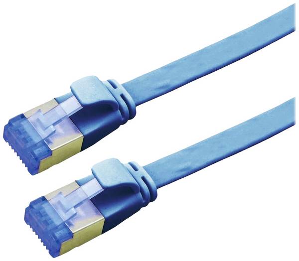 VALUE Patchkabel Cat.6A (Class EA) FTP, extra-flach, blau, 1,5 m